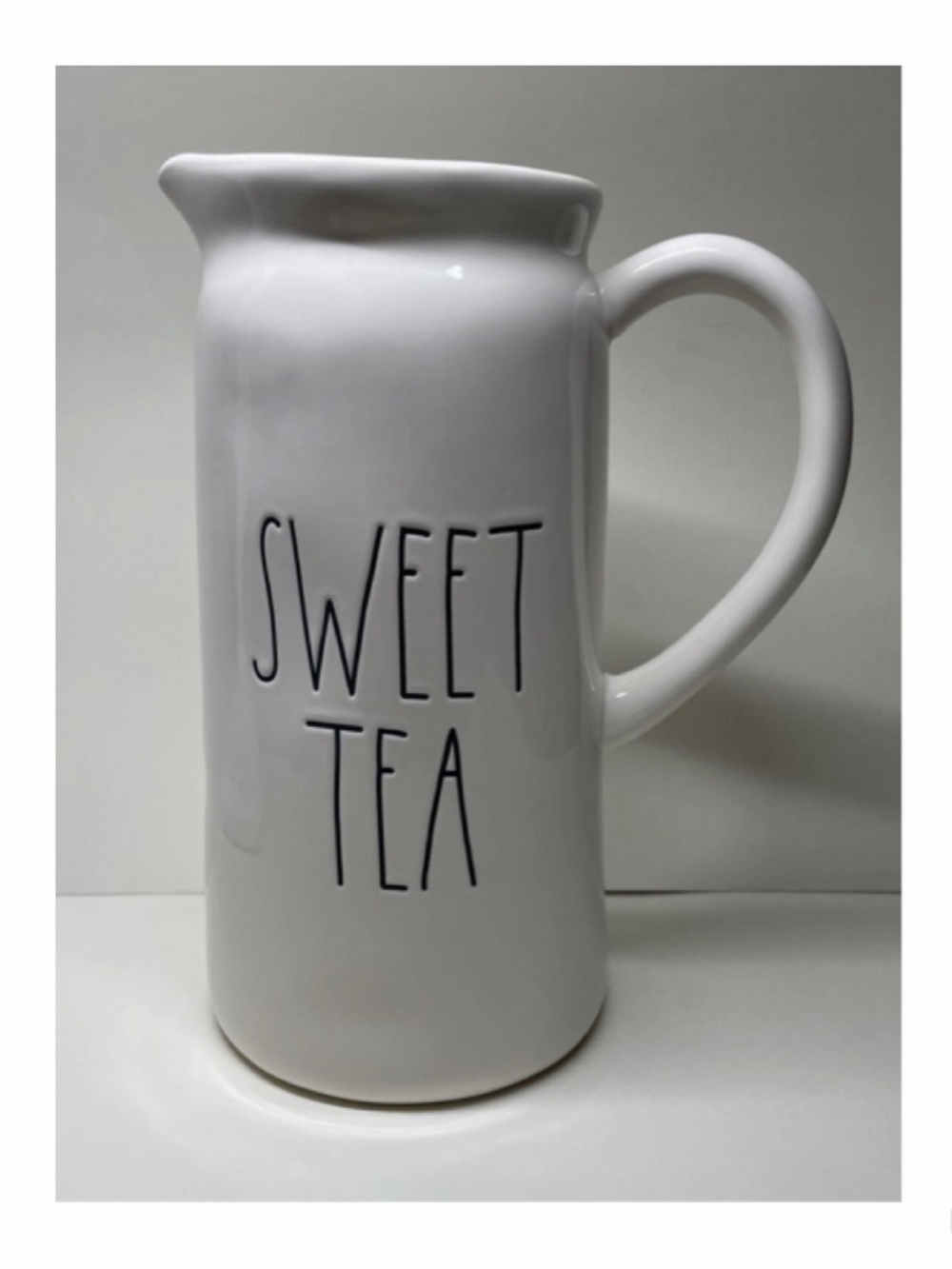 NEW Rae Dunn Sweet Tea Pitcher Farmhouse Home Decor Ceramic